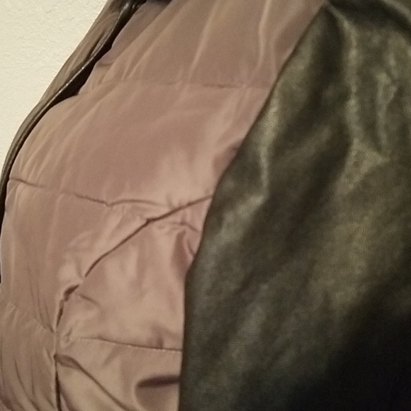 Bebe coat with faux leather sleeves, sz M - Picture 4 of 8